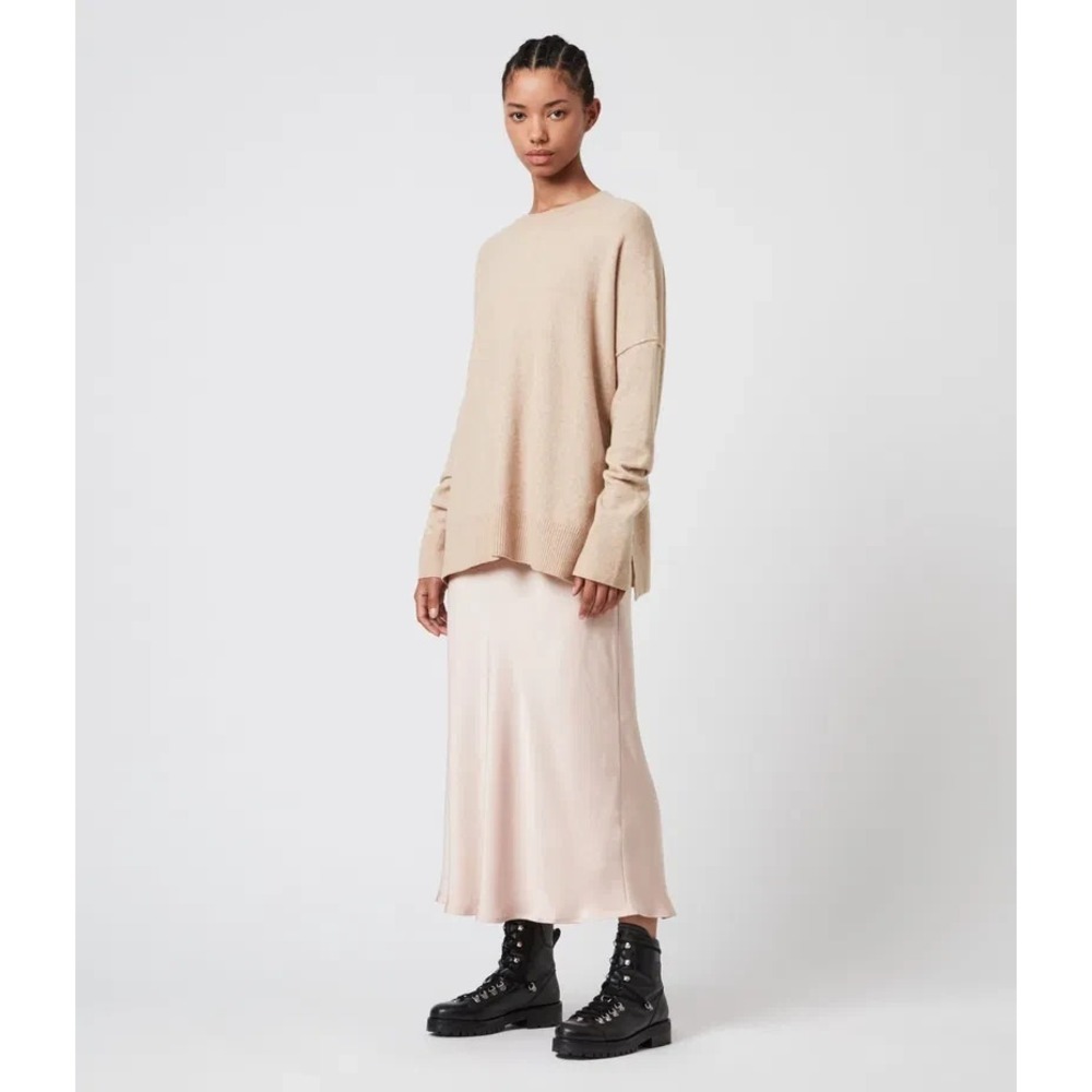 AllSaints Pink Darla Two-Piece Sweater & Slip Dress Size Small